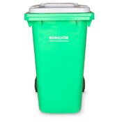240L Wheelie Bin | 240L Fuel Oil Wheelie Bin | 240LG-W | Lime Green Bin with White Lid | Wheelie Bin for Hydrocarbon Spill Kits | Ecospill Brisbane Sydney Melbourne Perth Canberra Australia